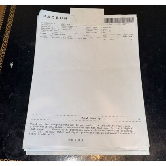 Men’s Size Large Essentials Fear Of God Core Collection Tan Short Sleeve T-Shirt - Picture 8 of 8